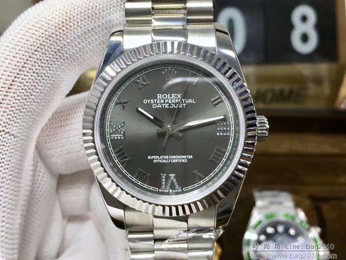 ROLEX勞力士 日誌系列 全新款 經典羅馬刻度設計 奢華典雅 男士腕表  wssb3722